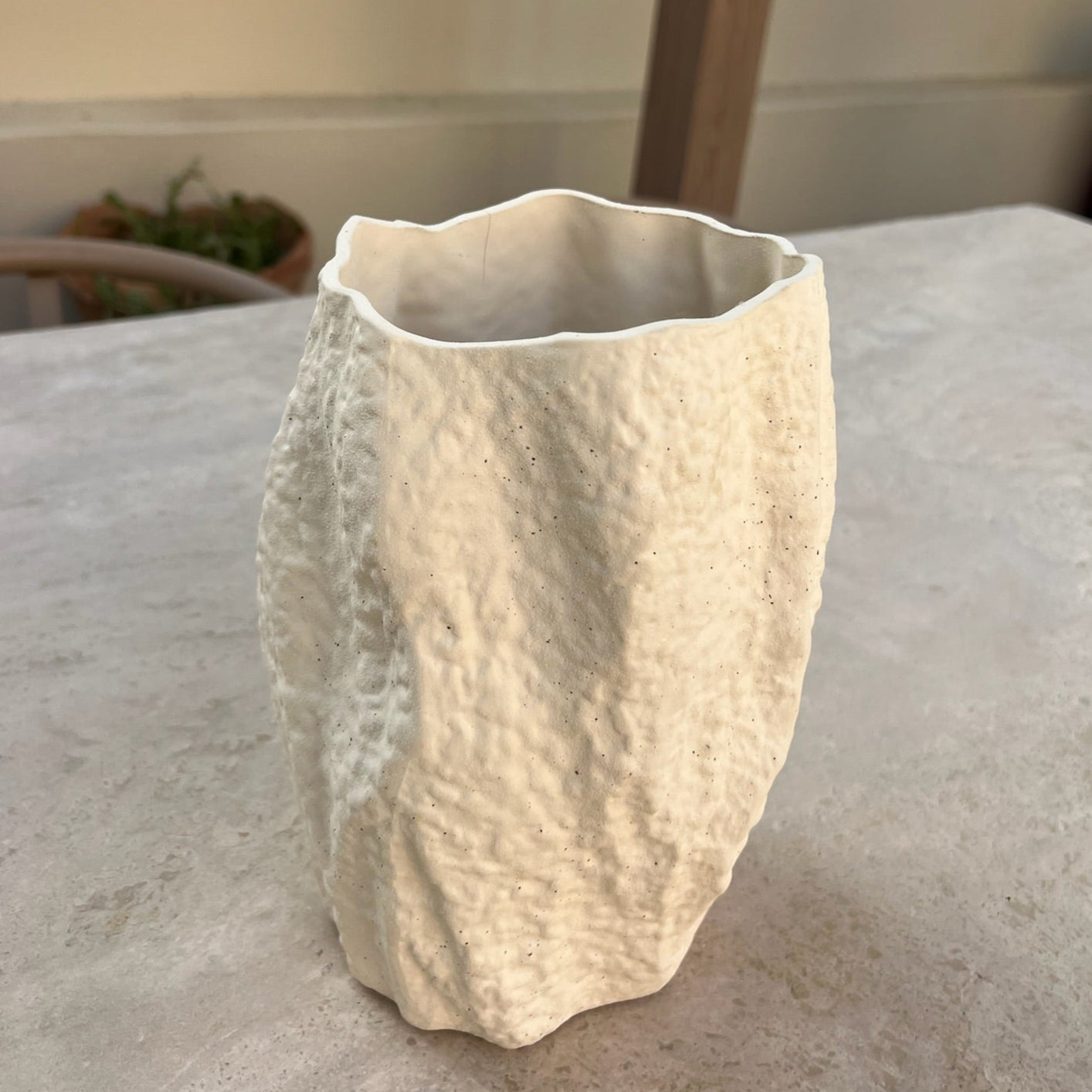 C E R A M I C White Rustic Vase